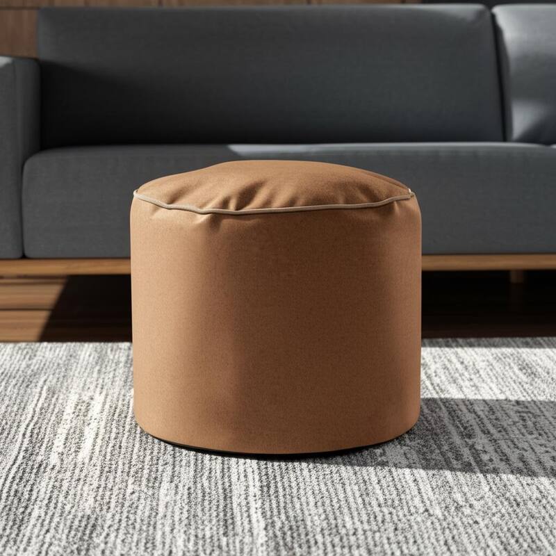 Qiviut Brown Tall Pouf