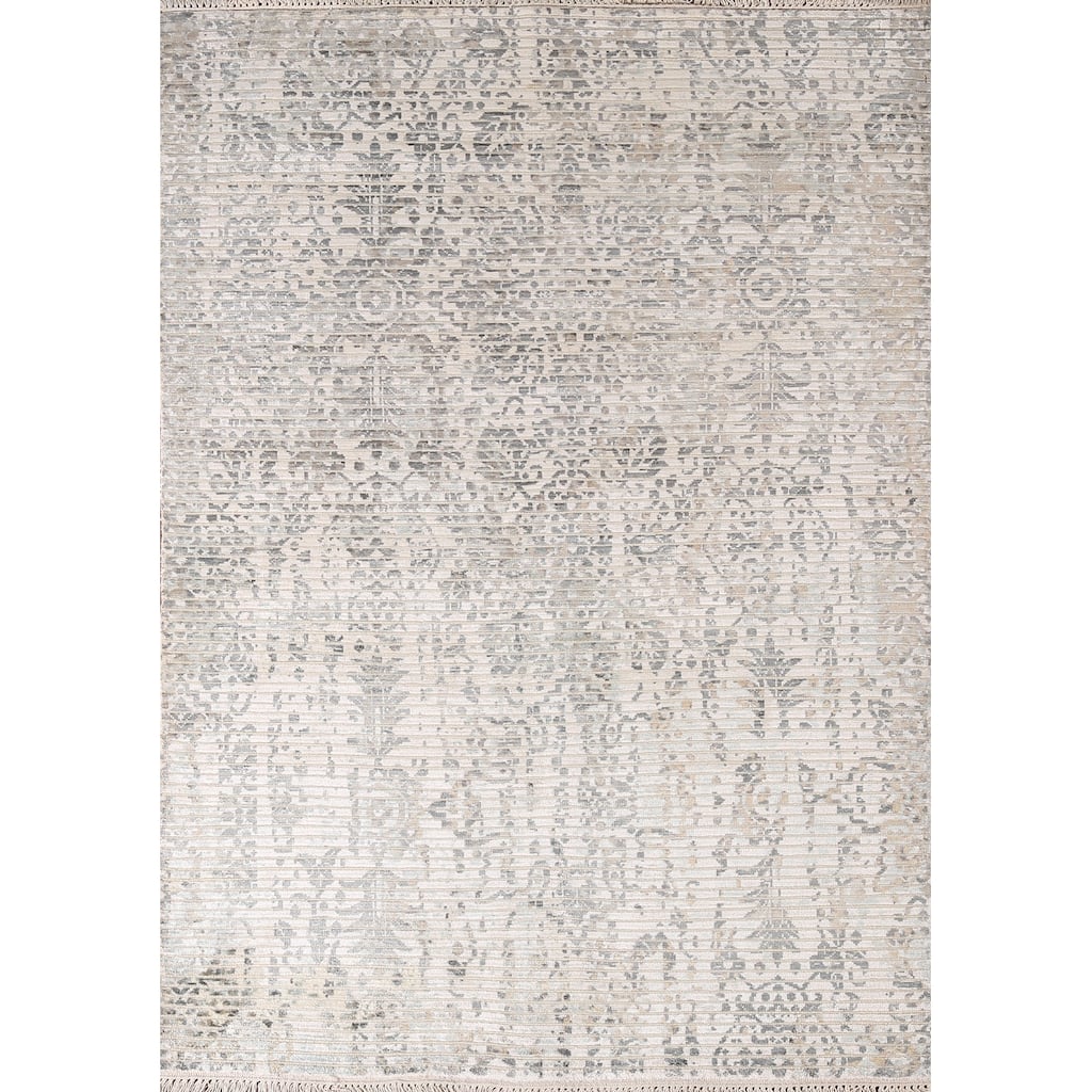 All-Over Modern Abstract Oriental Accent Rug Handmade Wool Carpet - 3'11"x 5'9"