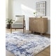 preview thumbnail 1 of 5, Livabliss Andorra Plus Modern Abstract Area Rug Dark Blue - 2' x 2' 11"