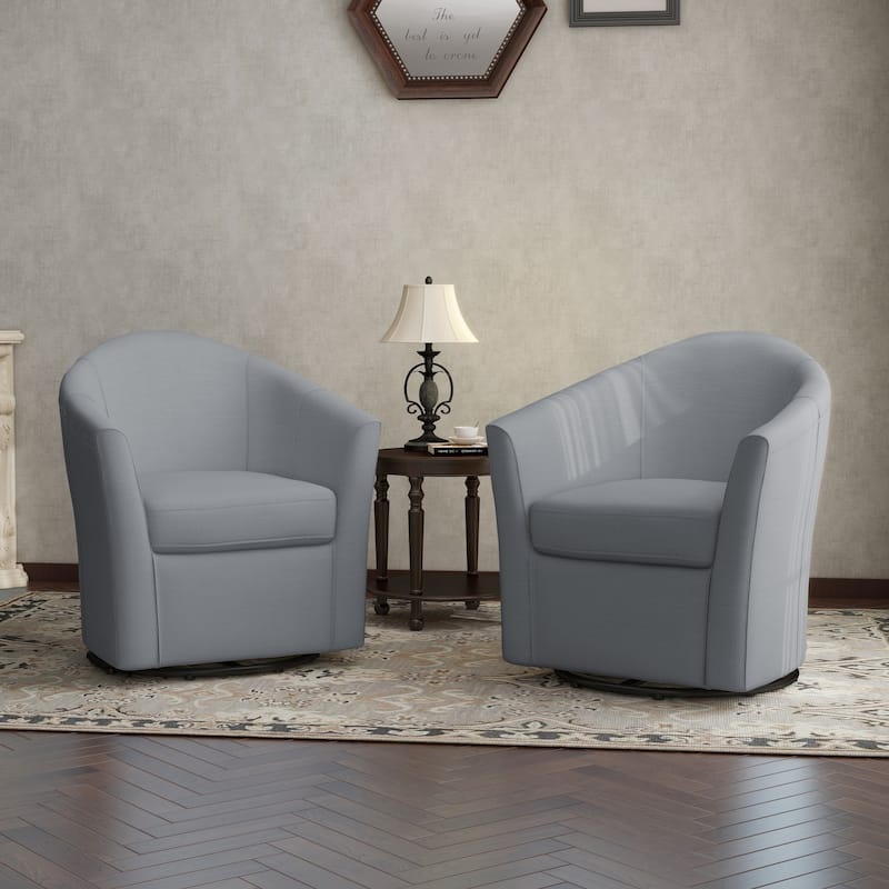 Swivel Accent Chair with Metal Base - 30.7"W x 29.9"H x 27.5"D
