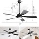 preview thumbnail 37 of 71, 45 Inch / 52 Inch White Ceiling Fan with Dimmable LED Light and Remote, 6-Speed Reversible DC Motor, ABS Blades