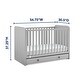 preview thumbnail 4 of 19, Graham 4-in-1 Convertible Crib with Storage Drawer - Greenguard Gold Certified