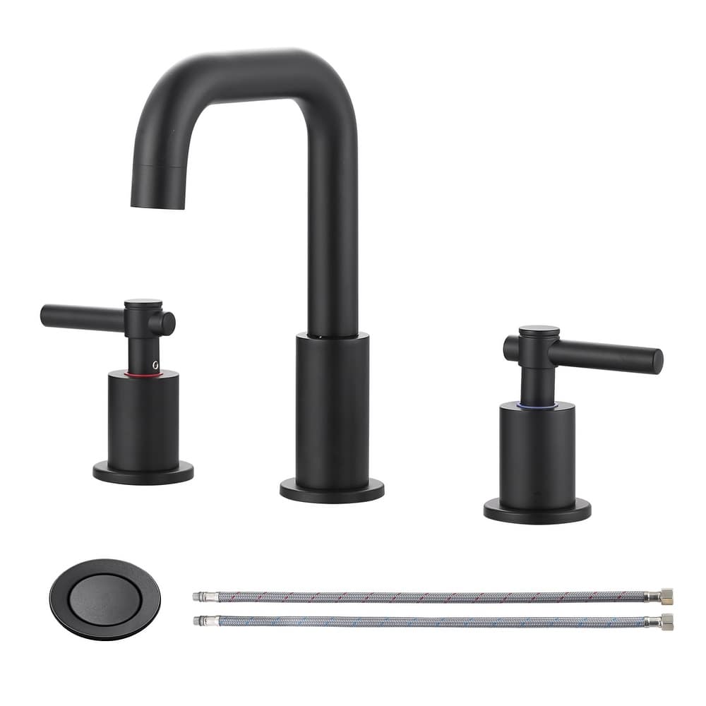 WOWOW 8 in. Widespread Double Handle Bathroom Faucet