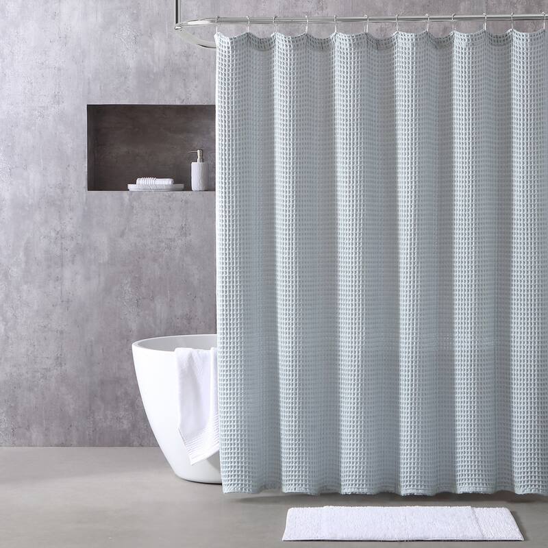Vera Wang Marled Waffle Solid Shower Curtain On Sale Bed Bath