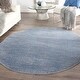 preview thumbnail 179 of 183, Nourison Essentials Solid Contemporary Indoor/ Outdoor Area Rug 6' Round - Blue/Grey