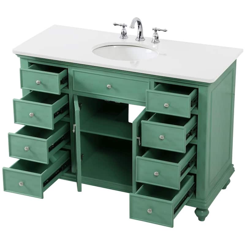 Elegant Lighting VF12348-VW Otto 48" Free Standing Single Basin Vanity