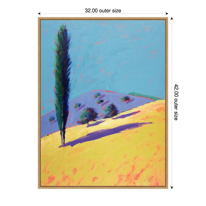 Golden Valley by Paul Powis Framed Canvas Wall Art Print - 32 x 42 in