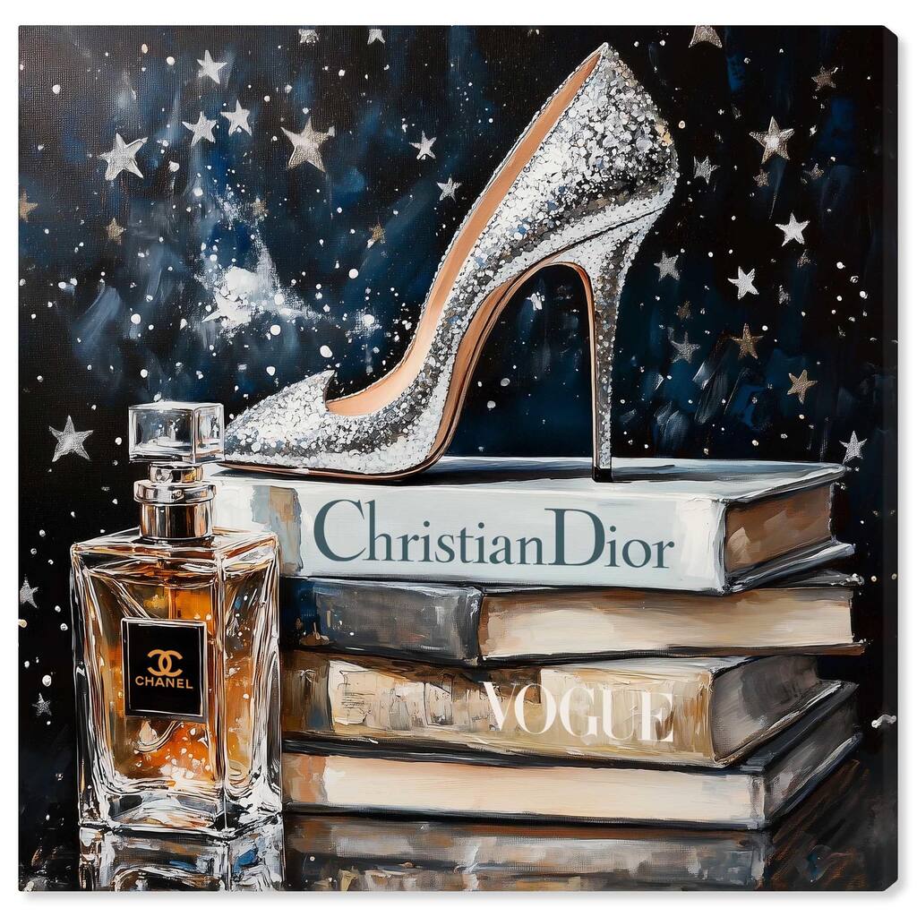 Sparkling Stars Heel Canvas by Art Remedy, Gallery Wrapped