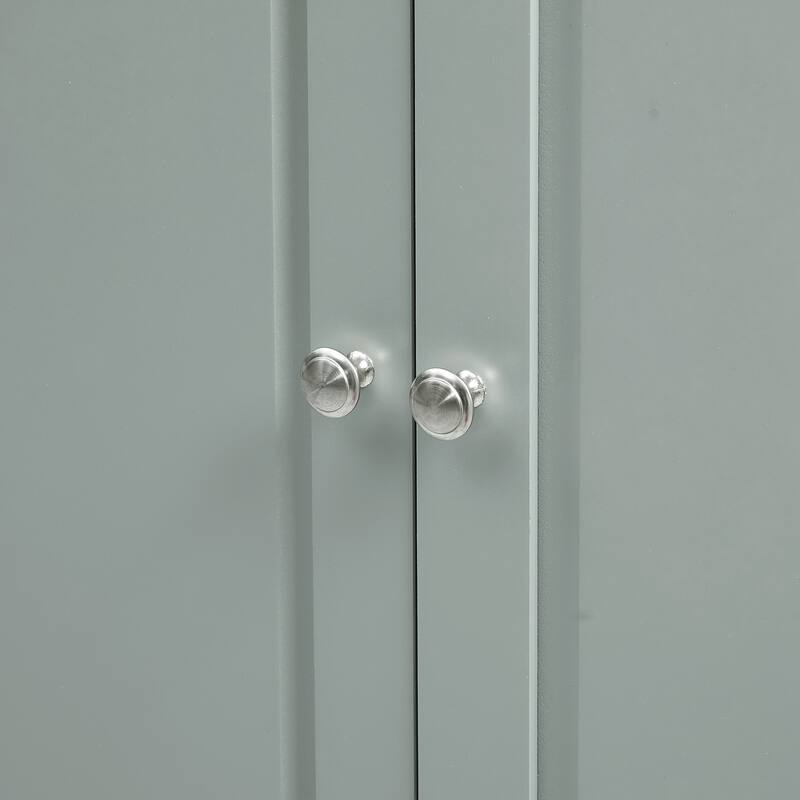 Double Door Bathroom Storage Cabinet Tall Bathroom Storage Cabinet with 3 Drawers Moisture-Resistant Cabinet