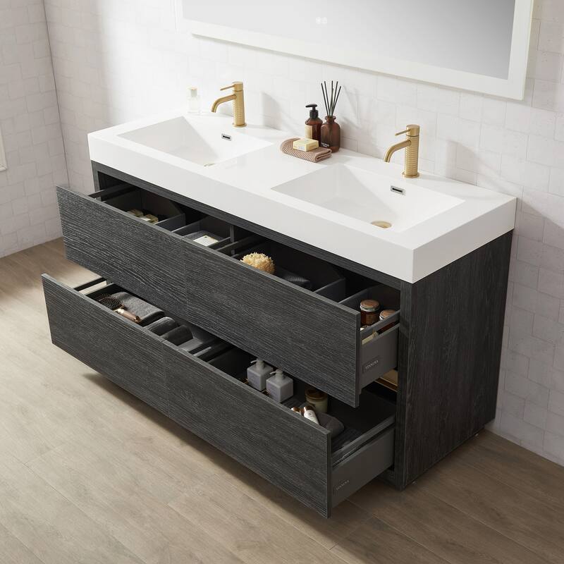 Huesca Bath Vanity with Composite Integral Sink Top without Mirror