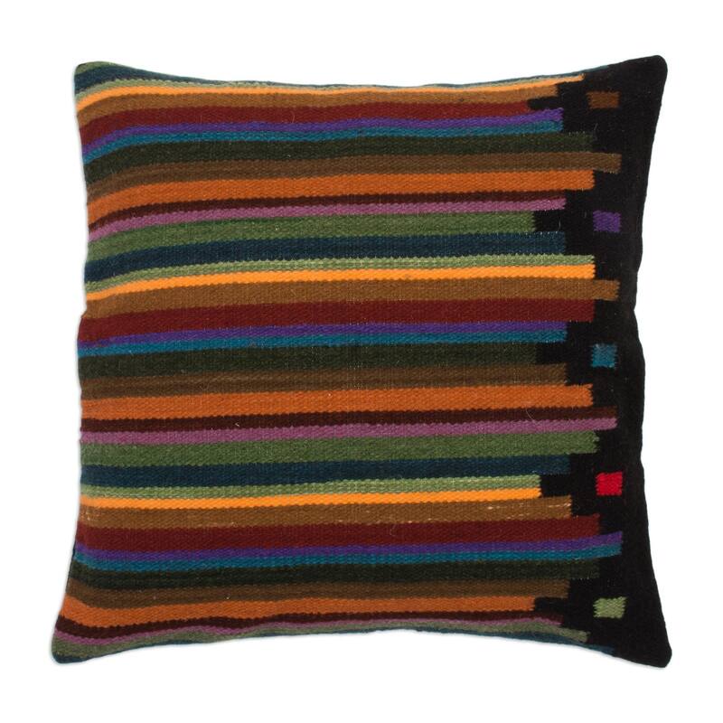 Novica Handmade Dreaming In Color Wool Cushion Cover