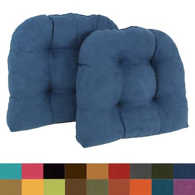 19-inch U-Shaped Microsuede Chair Cushion (Set of 1, 2, or 4)