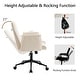preview thumbnail 14 of 29, Upholstered Fabric Swivel Task Chair, Office Chair with Wheels
