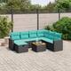 Option Black and blue 3x middle+3x corner+footrest+table