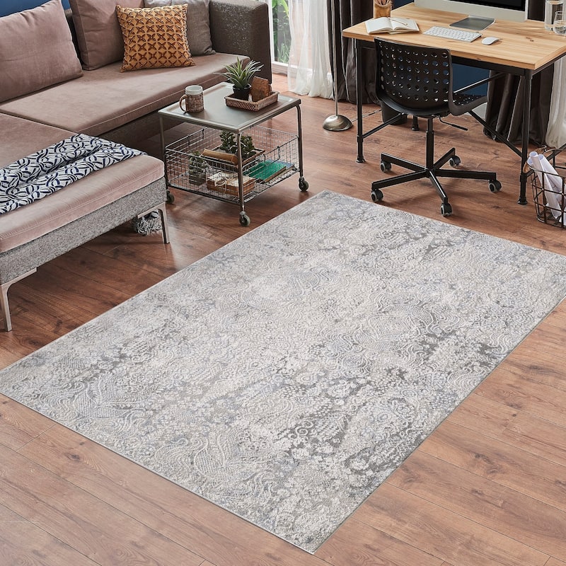Angel Collection Faded Abstract Area Rug