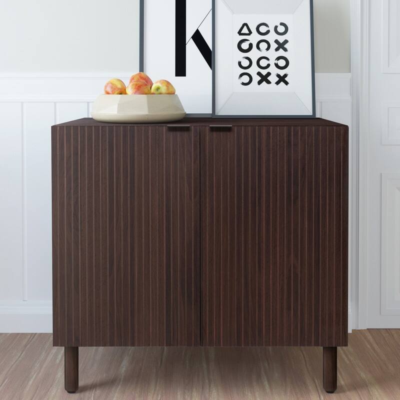 Merk Walnut Cabinet 2 Door - MDF
