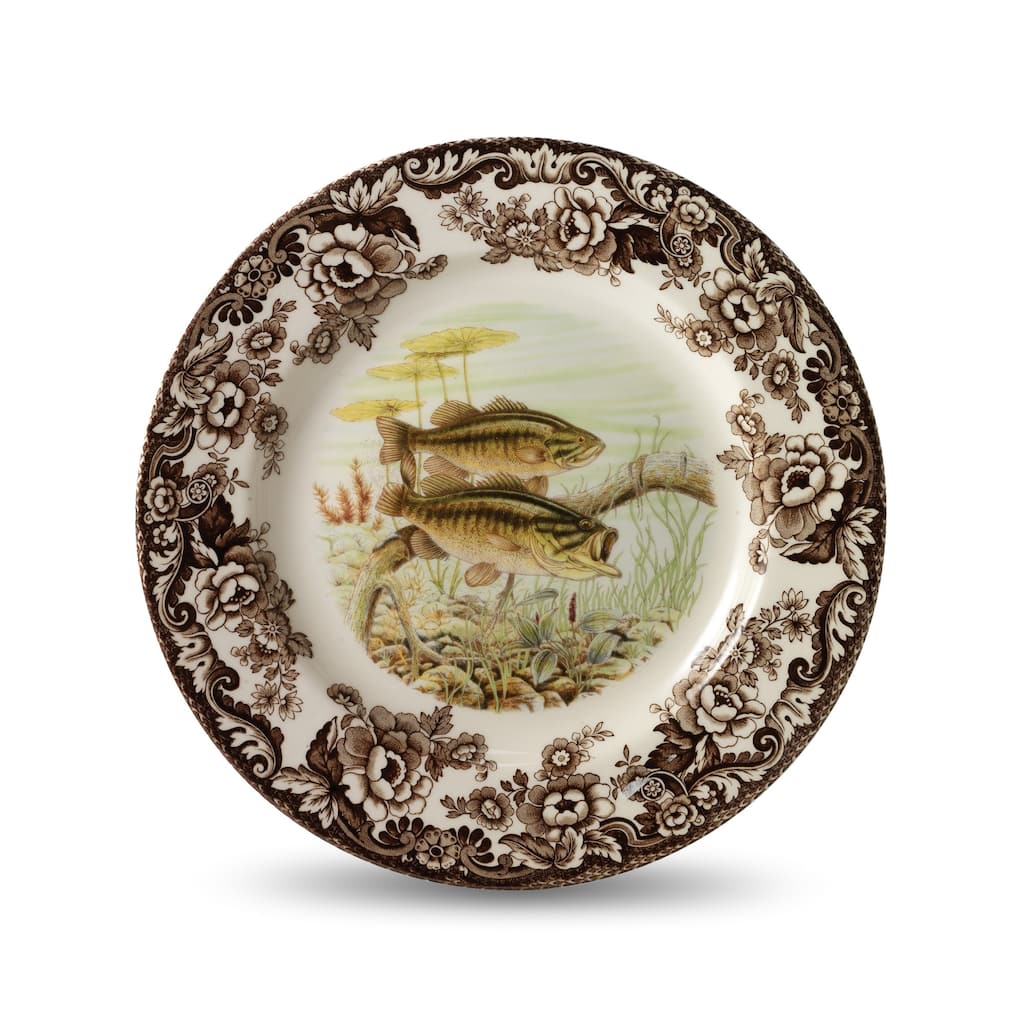 Spode Woodland Fish Motif Salad Plate