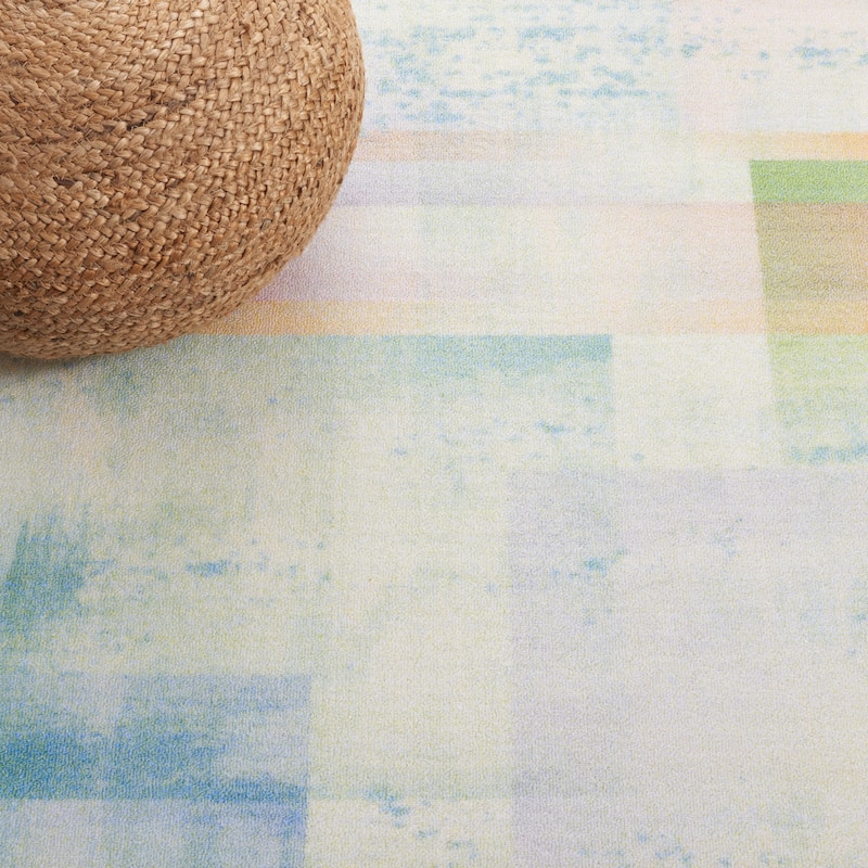 SAFAVIEH Paint Brush Machine Washable Slip Resistant Sebahate Rug