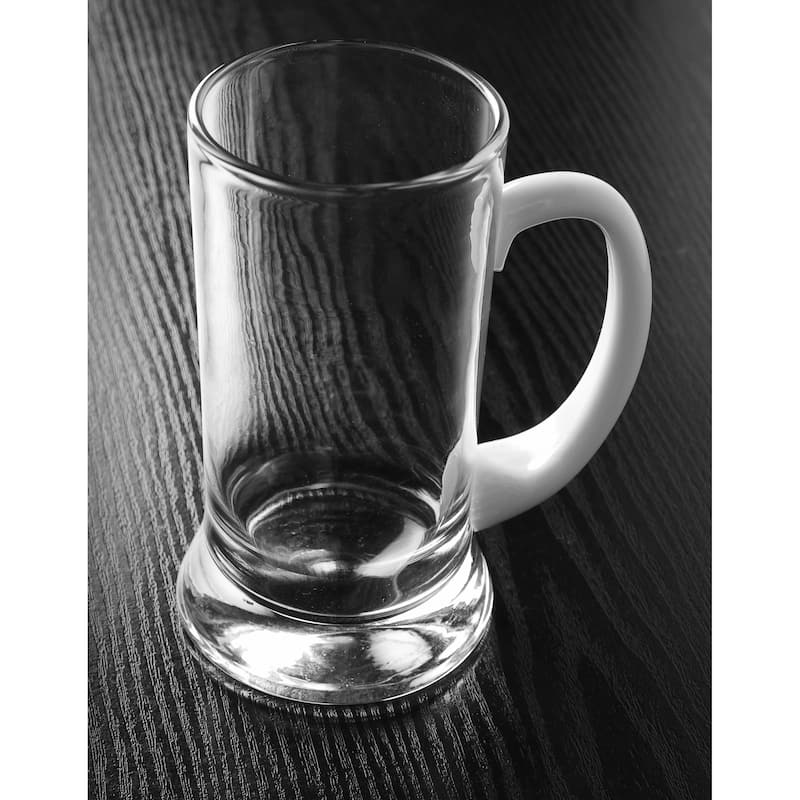 Majestic Gifts Inc. European 24 oz. Glass Mug w/ wht handle w/ base