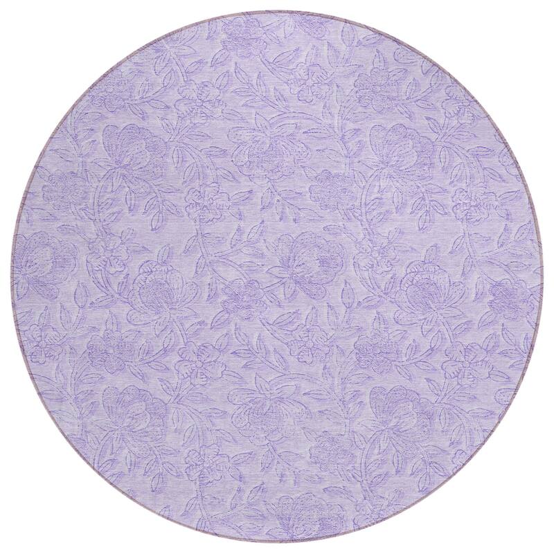 HomeRoots Floral Transitional Rectangle Outdoor Rug