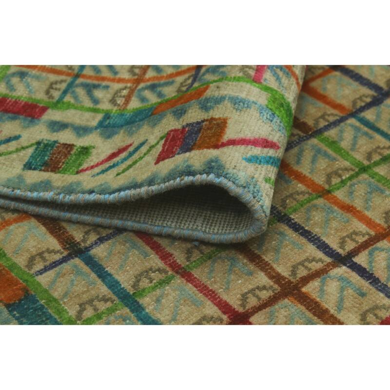Vintage Distressed Pelin Blue/Orange Runner - 3'3" x 5'6"