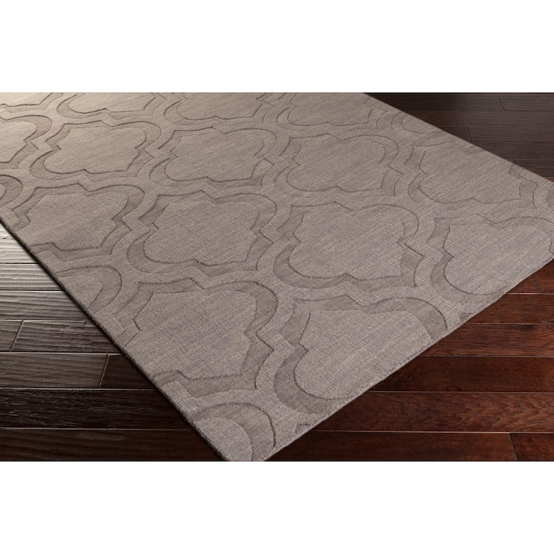 Hand-Woven Ali Tone-on-Tone Moroccan Trellis Wool Rug (9' x 12')