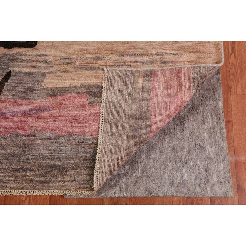 Hand Knotted Oriental 100% Wool Carpet Traditional Animal Pictorial Multi-Colored Art Deco Area Rug - 9' 11'' X 10' 1''