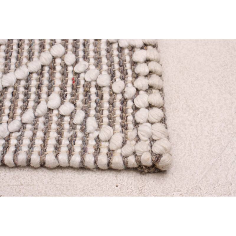 ECARPETGALLERY Braid weave Sienna Taupe Wool Rug - 6'2 x 9'0