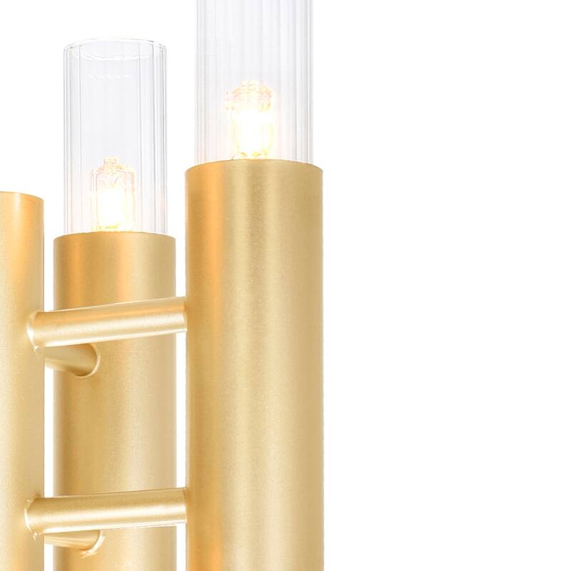 Orgue 6 Light Sconce With Satin Gold Finish - Satin Gold