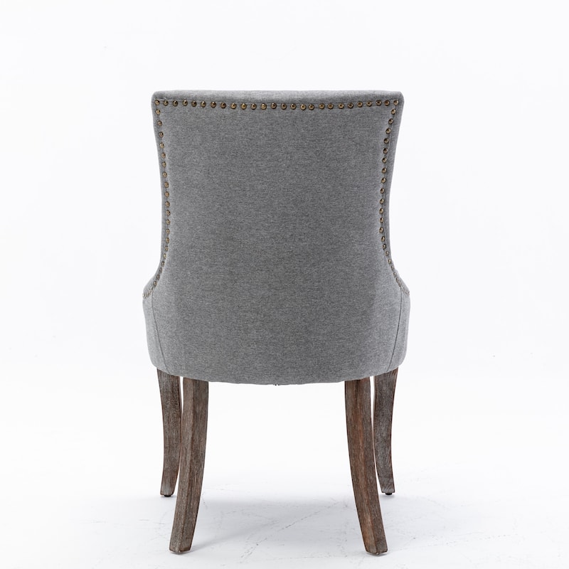 Set of 2 Ultra Side Dining Chairs with Wood Legs