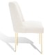 preview thumbnail 124 of 124, SAFAVIEH Couture Nolita Velvet Accent Chair - Mustard / Brass - 28"x23"x35.3" - 28" W x 23" D x 35" H