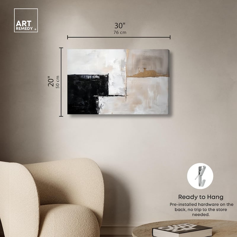 Black Dust and White Ash II Canvas by Art Remedy, Gallery Wrapped