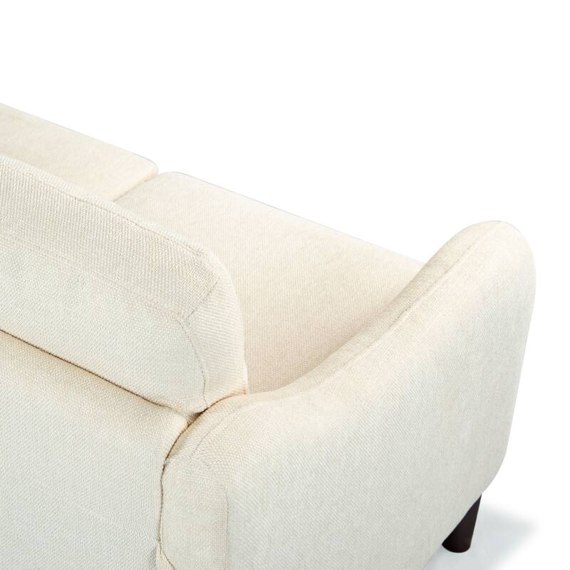 SAFAVIEH Couture Edalynn Modern 3 Seater Sofa - 77"W x 32"D x 34"H
