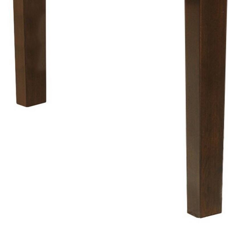 Rectangular Shape Wooden Dining Table with Tapered Legs, Oak Brown
