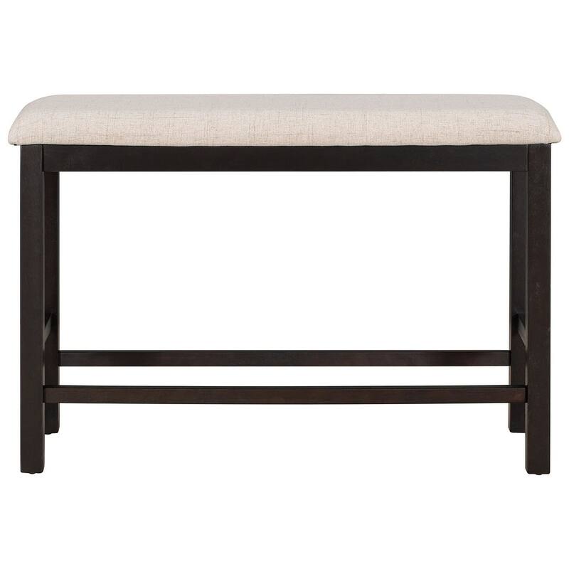 6 PCS Counter Height Dining Table Set with Shelf