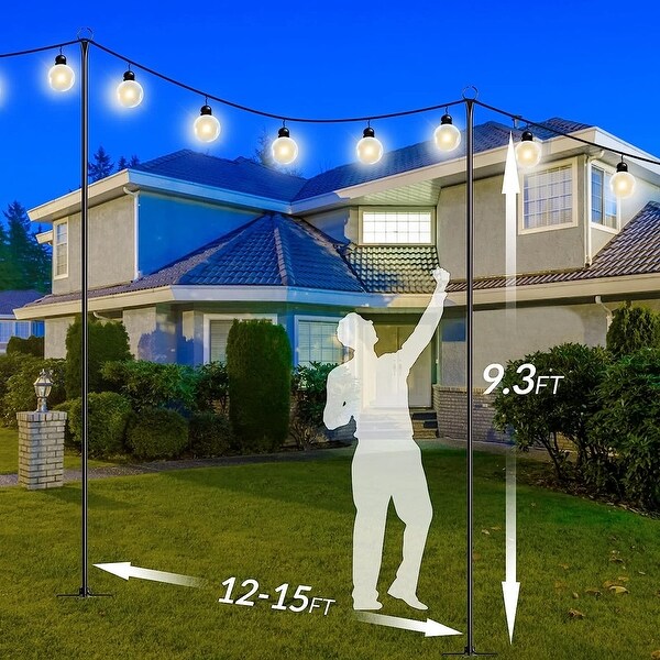 9 ft string light pole top