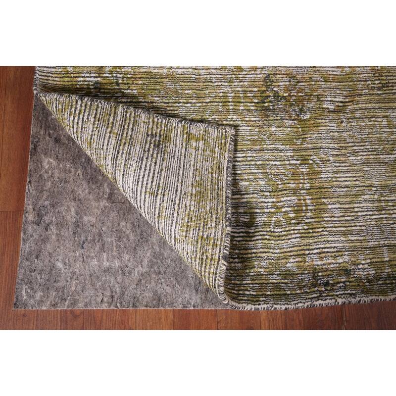 Abstract Indian Area Rug Hand-Knotted Wool Carpet - 5'0"x 7'11"