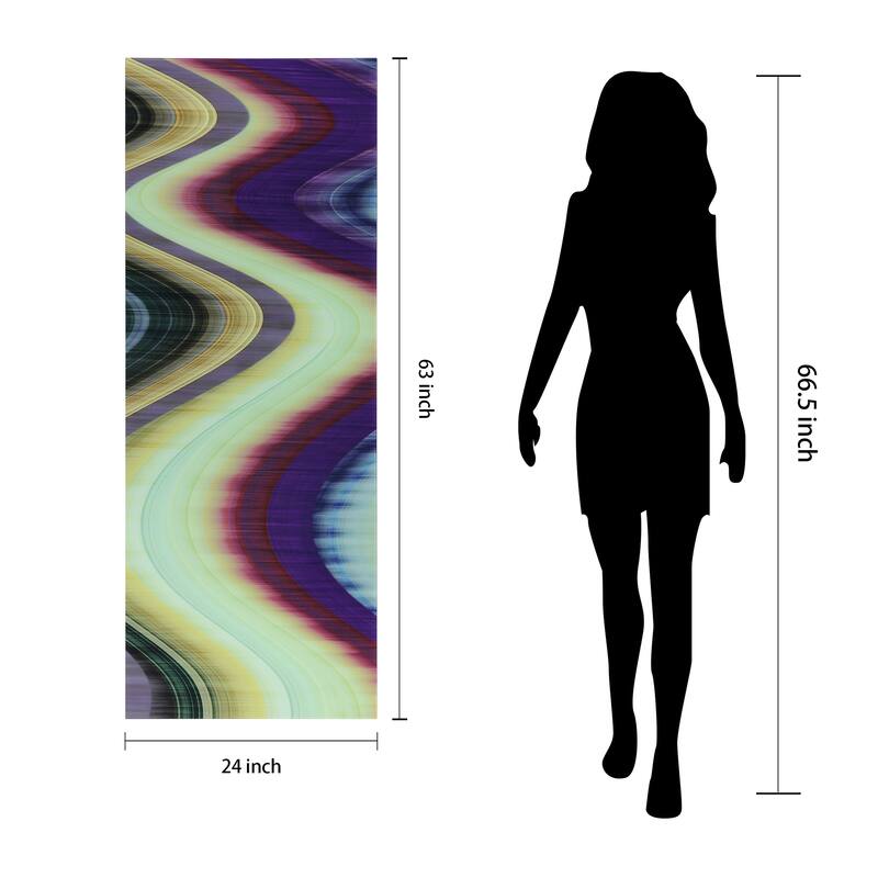 "Rumba Abstract 3" Frameless Free Floating Tempered Glass Panel Graphic Wall Art