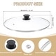 preview thumbnail 11 of 13, 1 Pcs Universal Lid for Pot Cookware, Replacement Glass Pan Lids - Clear, Black Fit 12.5 Inch