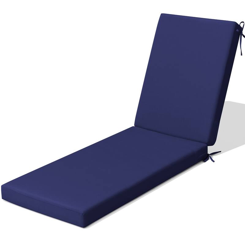 Outdoor Patio Chaise Lounge Chair Cushion - 1PC - Navy Blue - 80 inches long