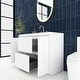preview thumbnail 129 of 152, Floating Bathroom Vanity with Integrated Resin Top