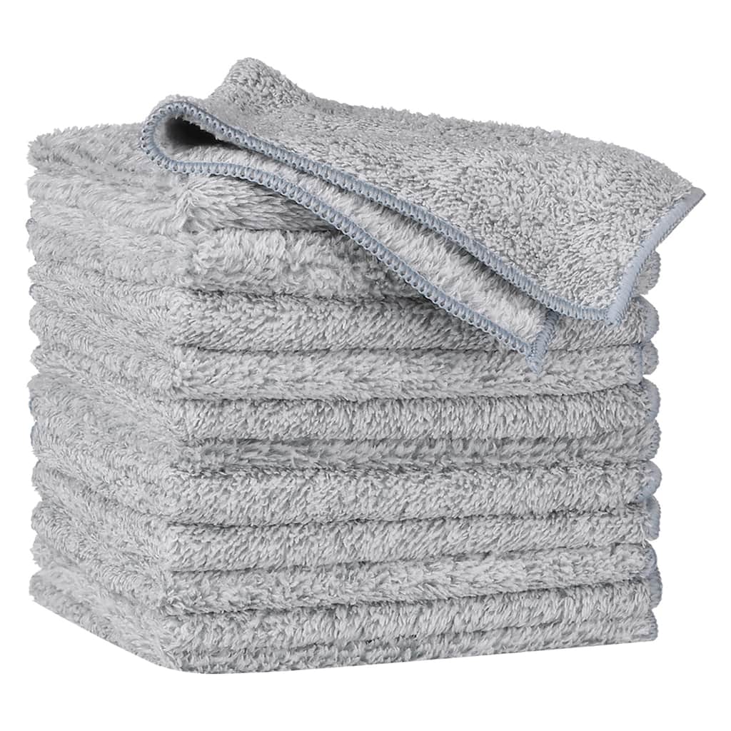Gray Microfiber Cleaning Cloth, Ultra Soft Absorbent Lint Free Cleaning Rags for Housekeeping Cleaning Cloths