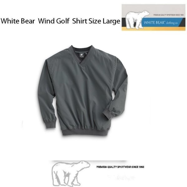 White Bear Golf Wind Shirt (Large), Charcoal
