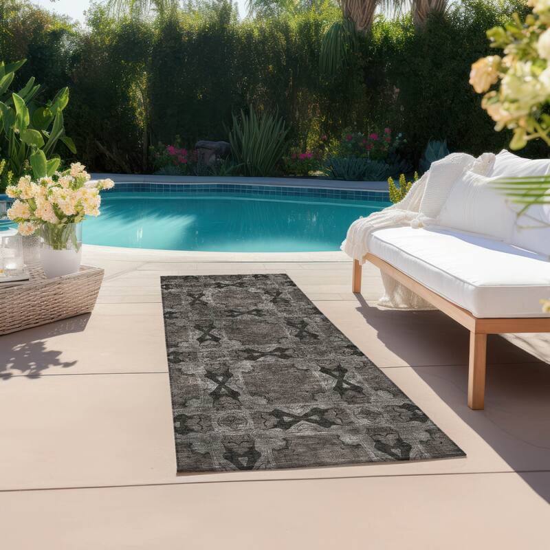 Alriso Botanic Elegance Weather Resistant Timeless Fusion Outdoor Rug