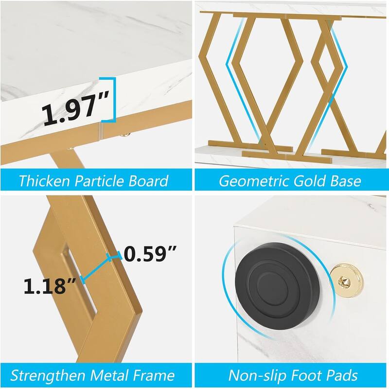 70.9" Extra Long Console Table, Modern Sofa Table, Entryway Accent Table Hallway Foyer Side Table