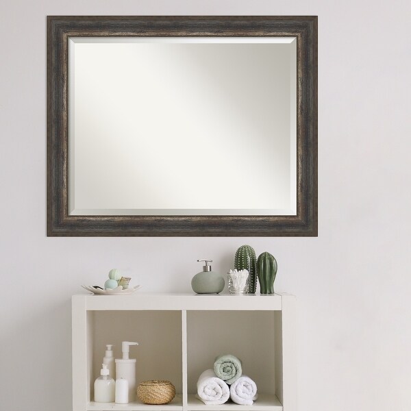 BED & BATH BEYOND ウォールミラー 　鏡　ミラー　46x56 Beveled Bathroom Wall Mirror - Alta Frame - On Sale - Bed