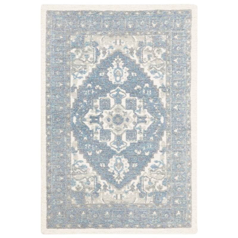 SAFAVIEH Handmade Restoration Vintage Boho Doina Oriental Wool Rug - 2' x 3' - Ivory/Charcoal