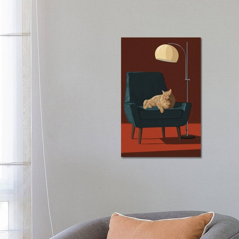 iCanvas "Cats In Fancy Chairs III" by Artcatillustrated Canvas Print