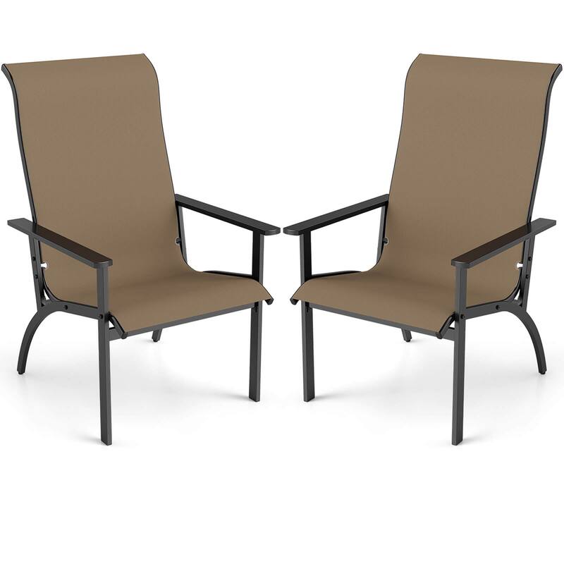 Costway 1/2/4PCS Adirondack Chair with 400 lbs Weight Capacity High - 2 PCS