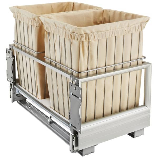 slide 2 of 8, Rev-A-Shelf CH Series Pull Out Double Hamper with Soft Close for 24